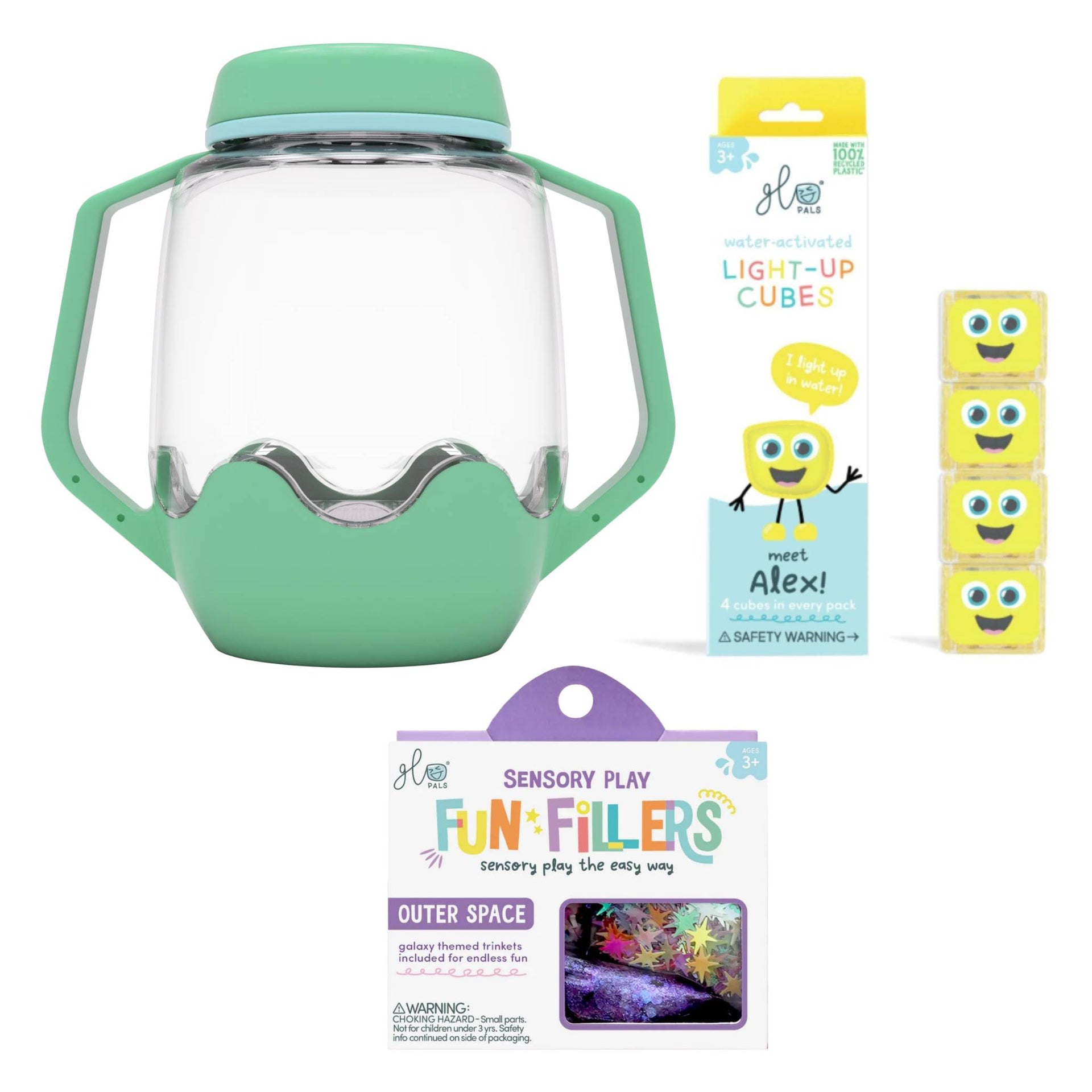 Glo Pals Build Your Own Sensory Jar - Teal