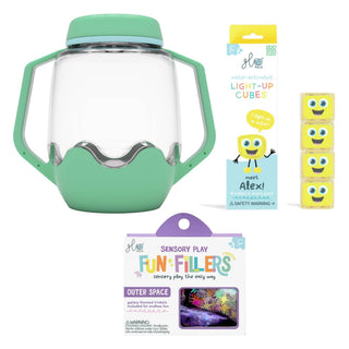Glo Pals Build Your Own Sensory Jar - Teal