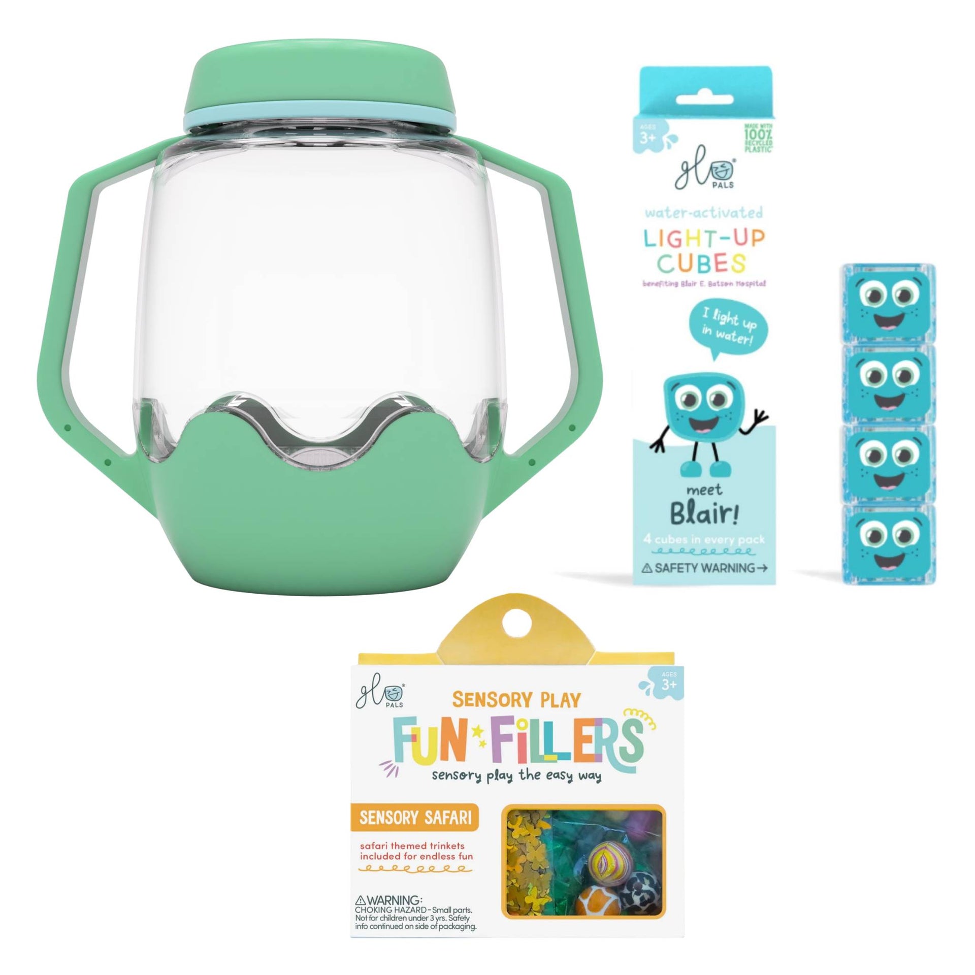 Glo Pals Build Your Own Sensory Jar - Teal