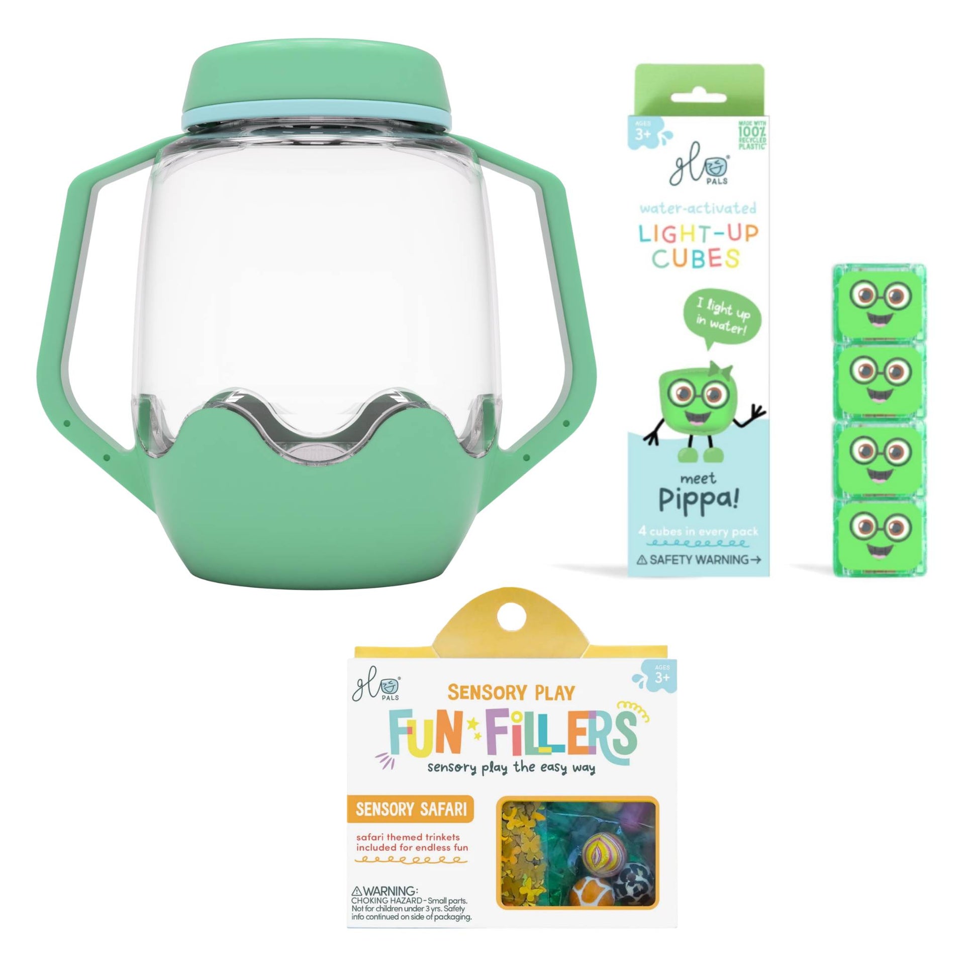 Glo Pals Build Your Own Sensory Jar - Teal