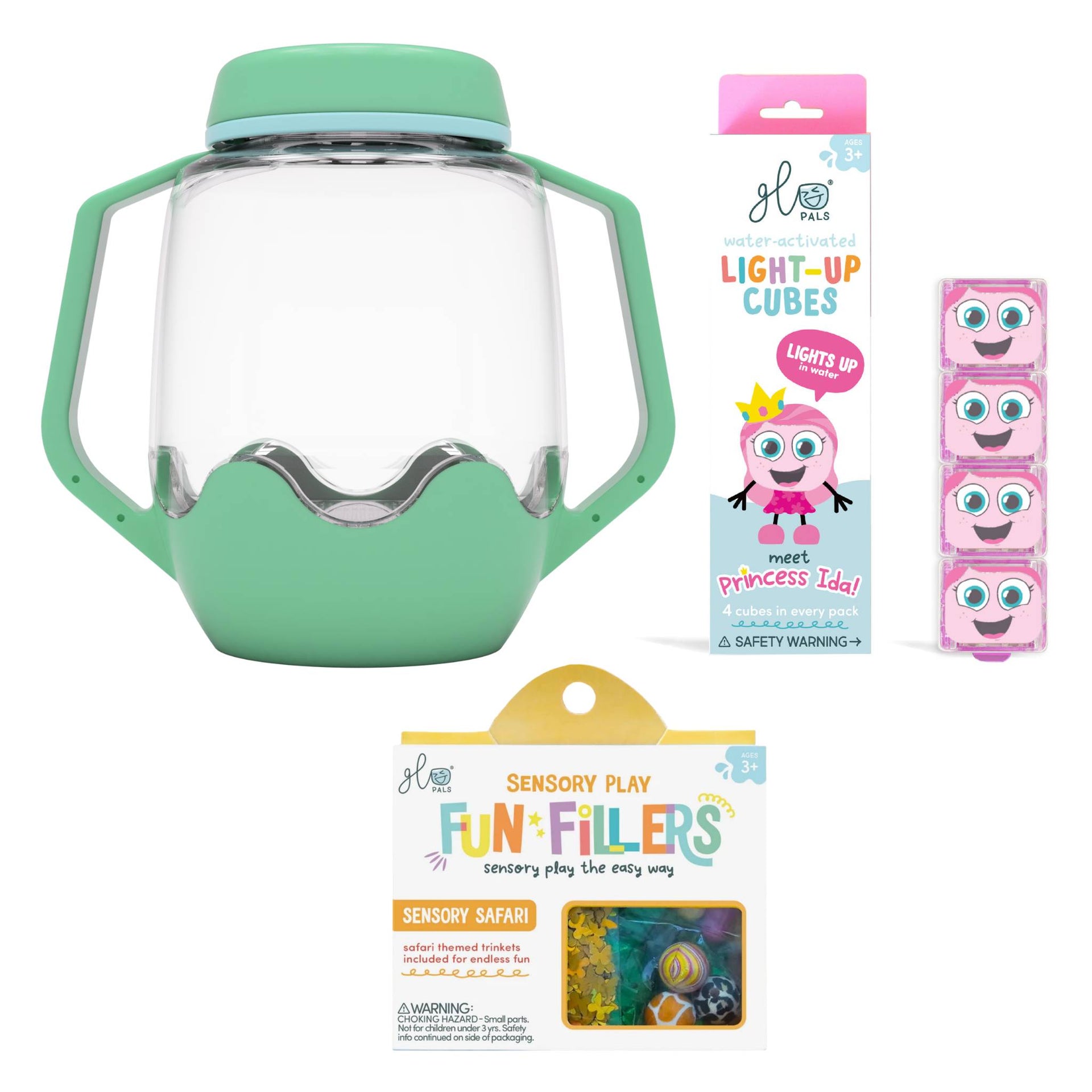 Glo Pals Build Your Own Sensory Jar - Teal