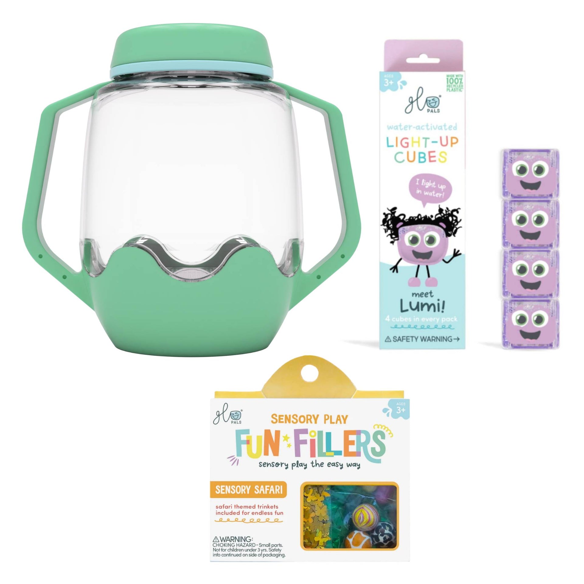 Glo Pals Build Your Own Sensory Jar - Teal