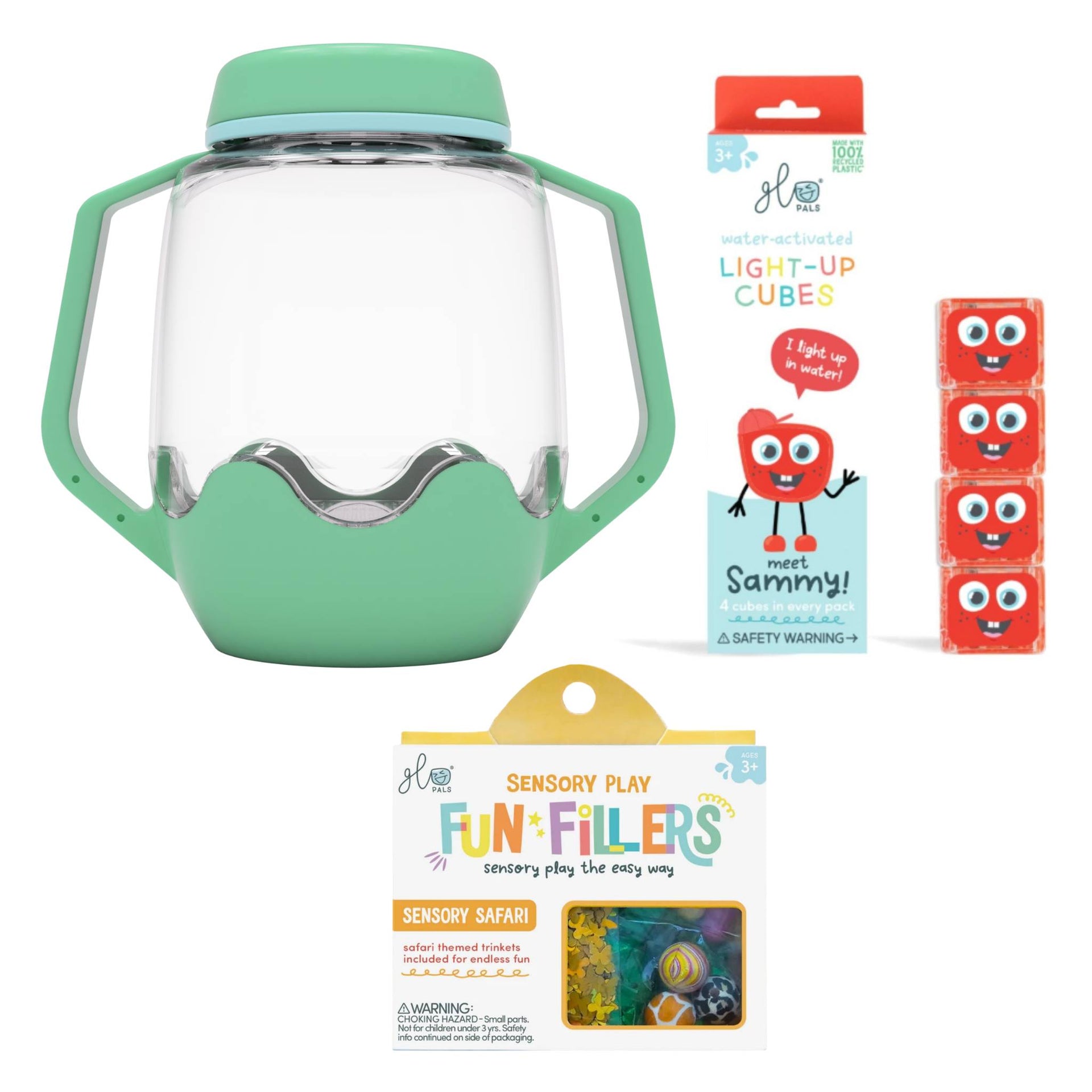 Glo Pals Build Your Own Sensory Jar - Teal