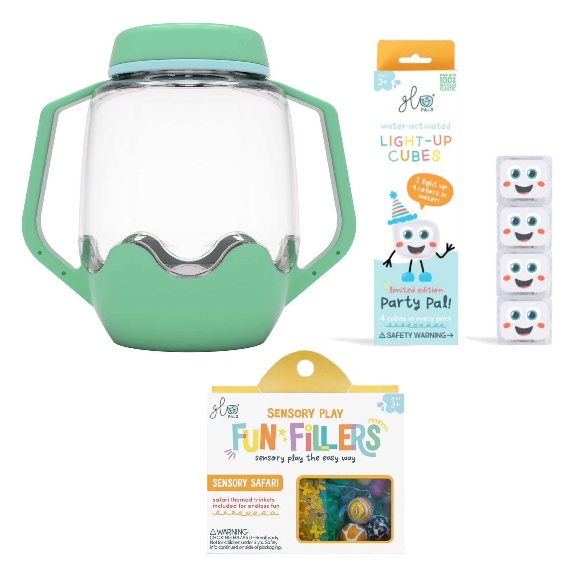 Glo Pals Build Your Own Sensory Jar - Teal