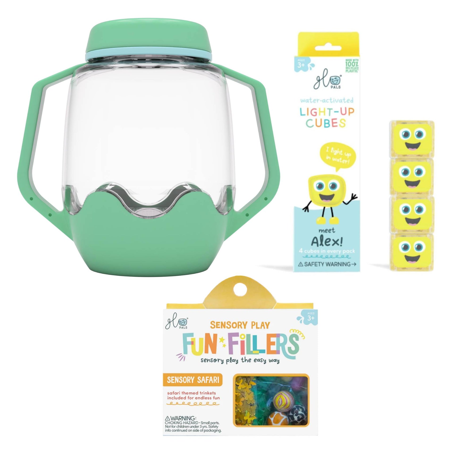 Glo Pals Build Your Own Sensory Jar - Teal