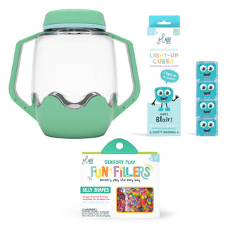 Glo Pals Build Your Own Sensory Jar - Teal