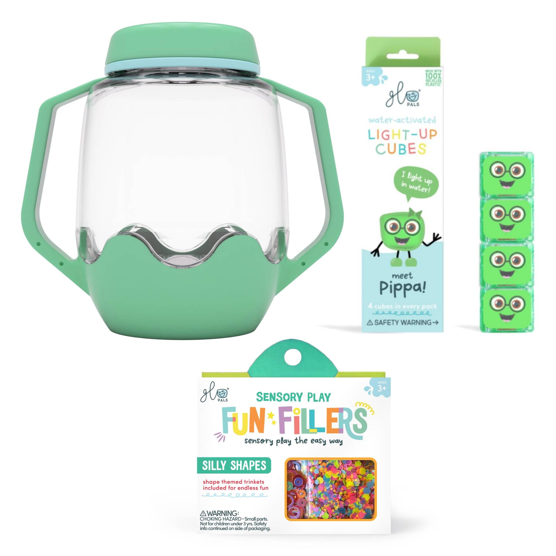 Glo Pals Build Your Own Sensory Jar - Teal