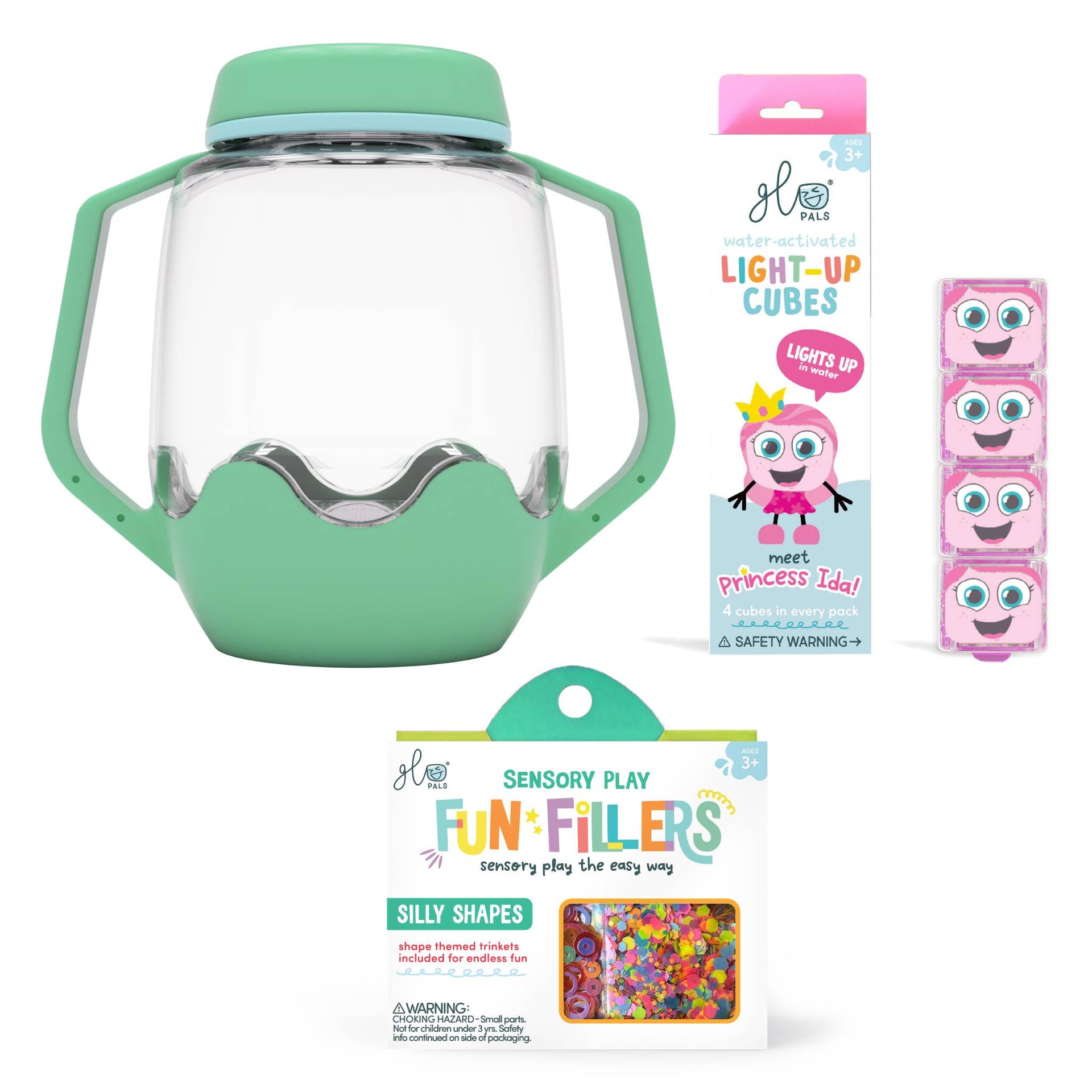 Glo Pals Build Your Own Sensory Jar - Teal