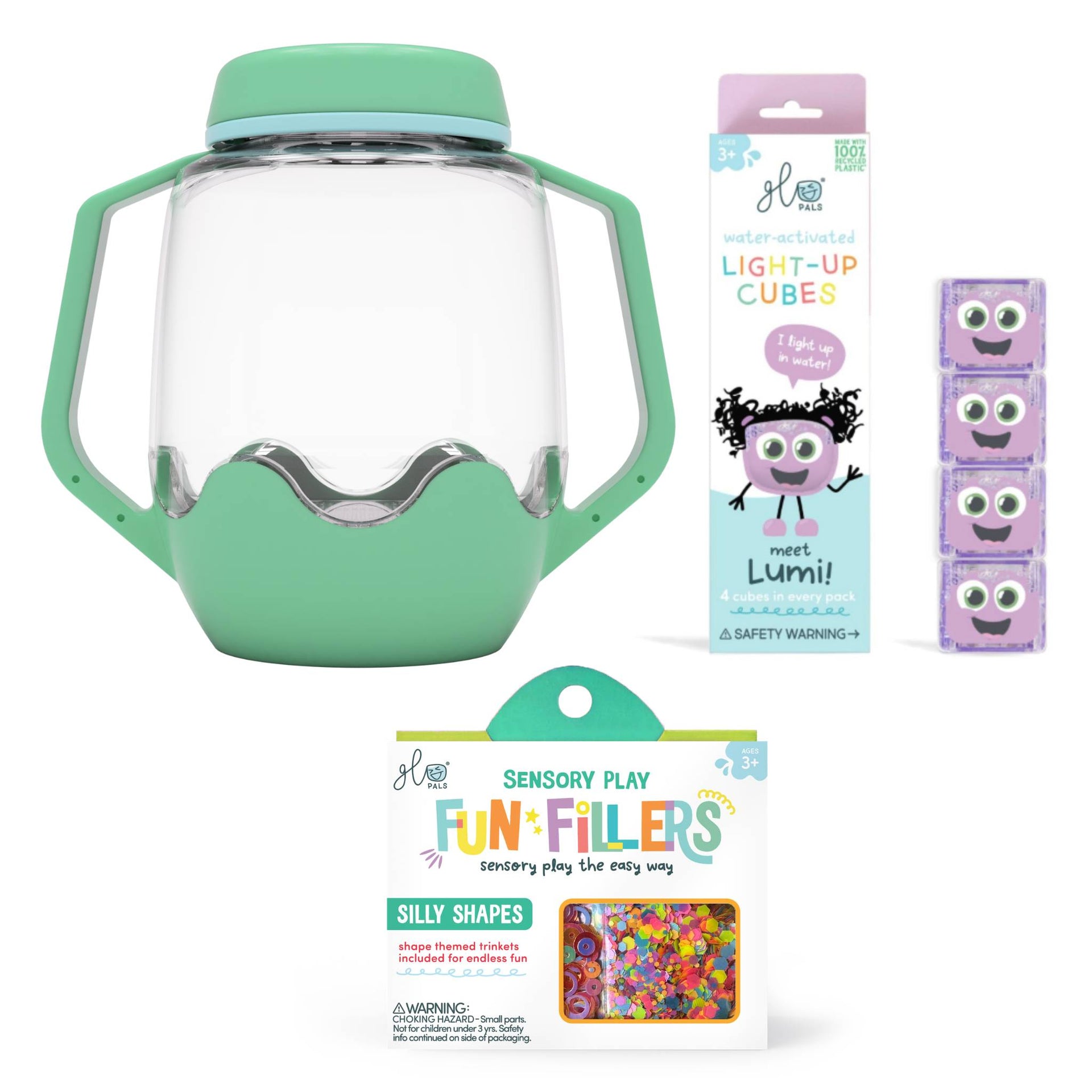 Glo Pals Build Your Own Sensory Jar - Teal