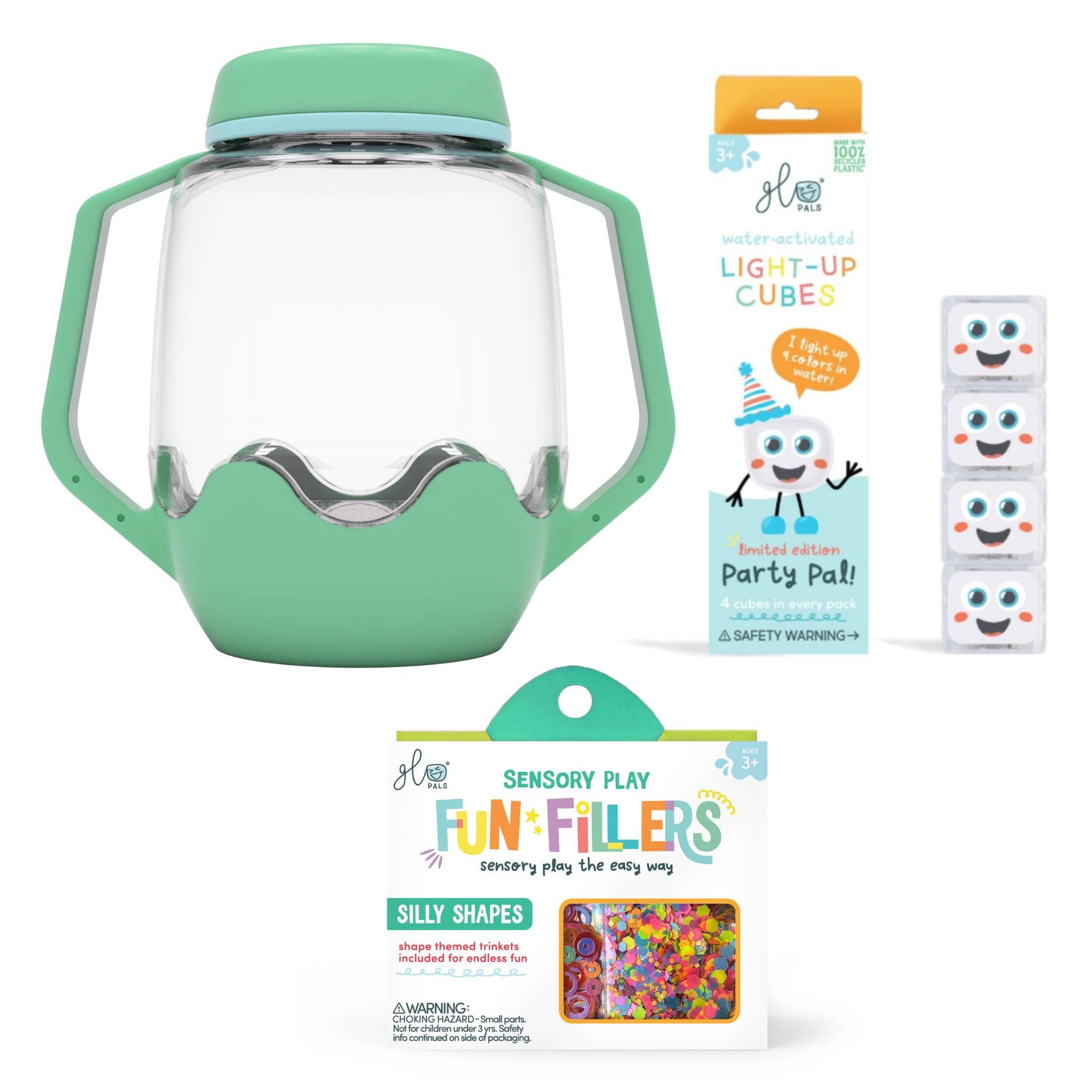 Glo Pals Build Your Own Sensory Jar - Teal