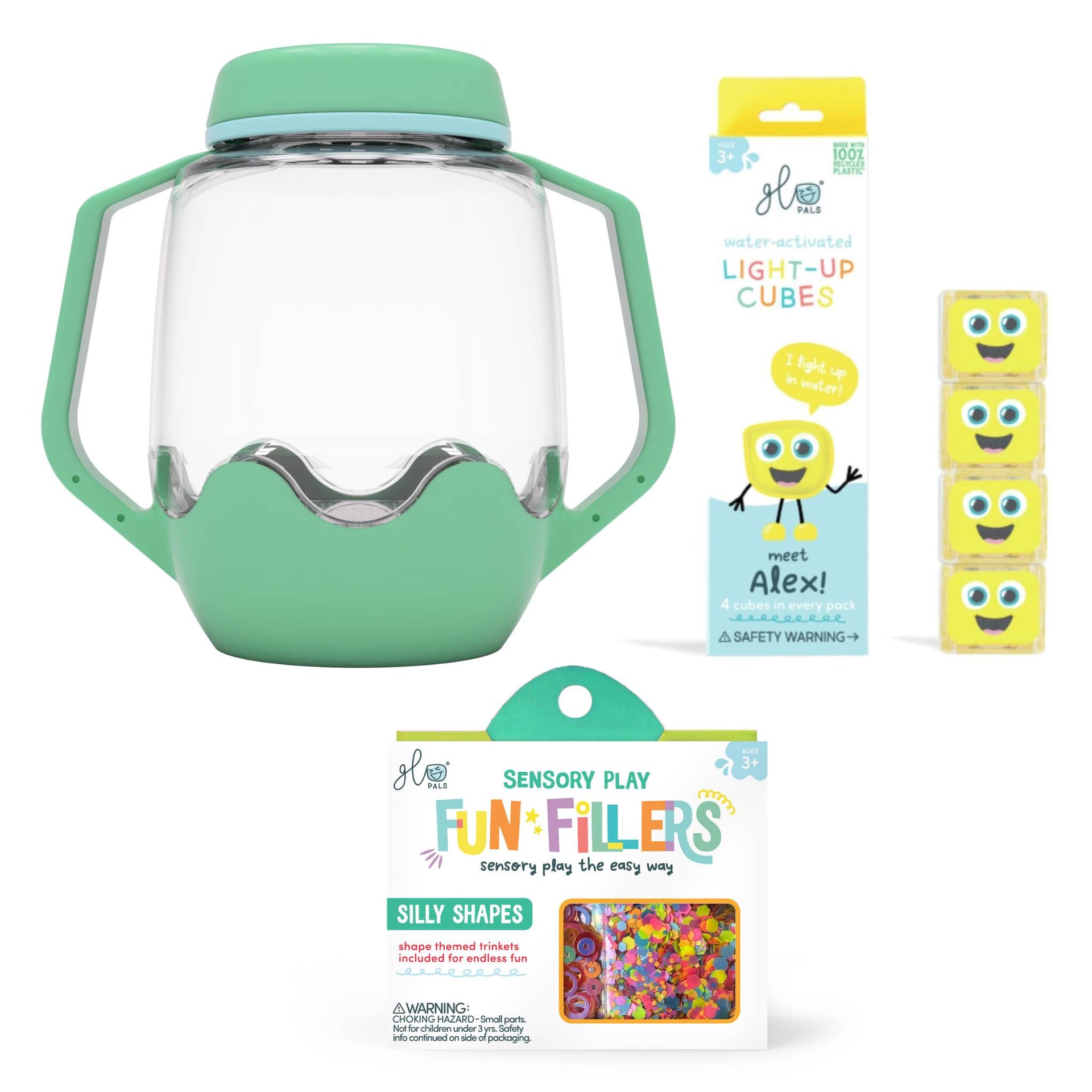 Glo Pals Build Your Own Sensory Jar - Teal