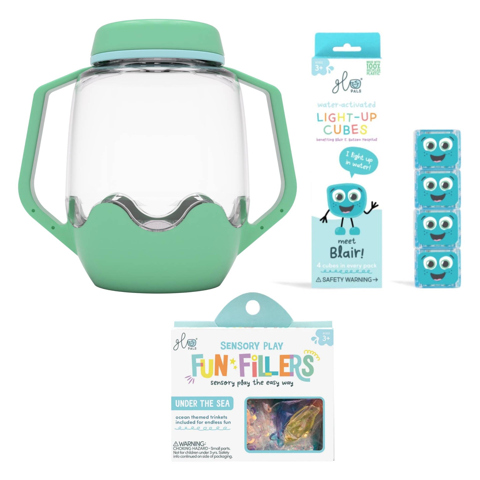 Glo Pals Build Your Own Sensory Jar - Teal