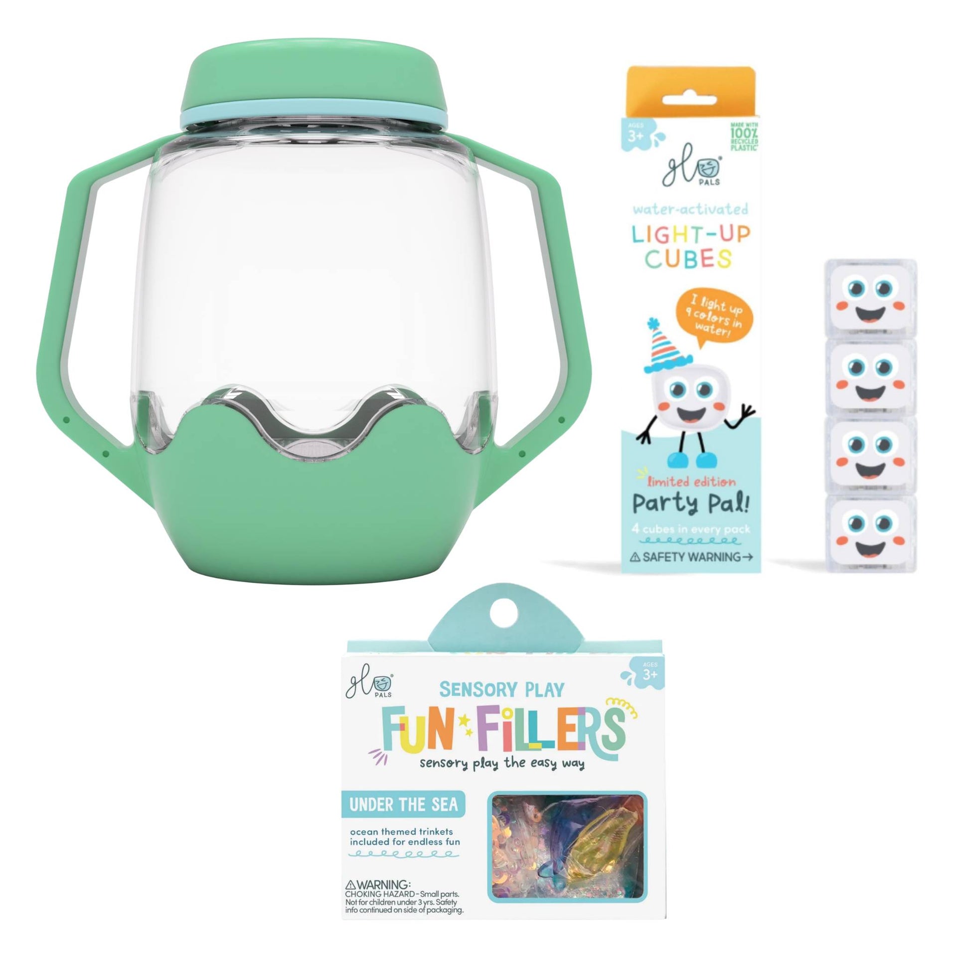 Glo Pals Build Your Own Sensory Jar - Teal