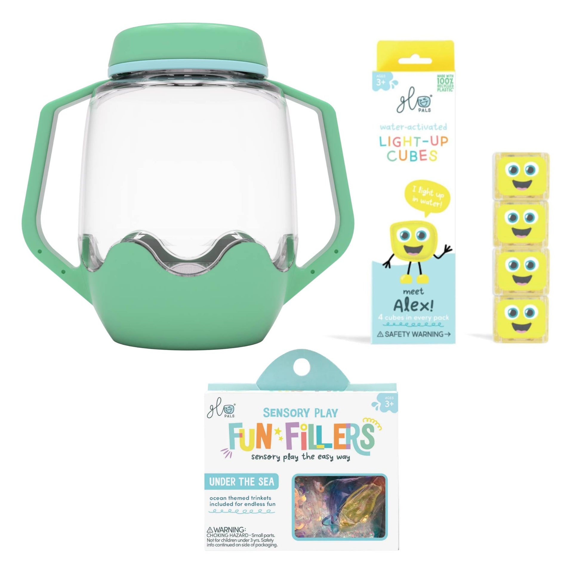 Glo Pals Build Your Own Sensory Jar - Teal