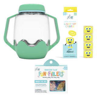Glo Pals Build Your Own Sensory Jar - Teal