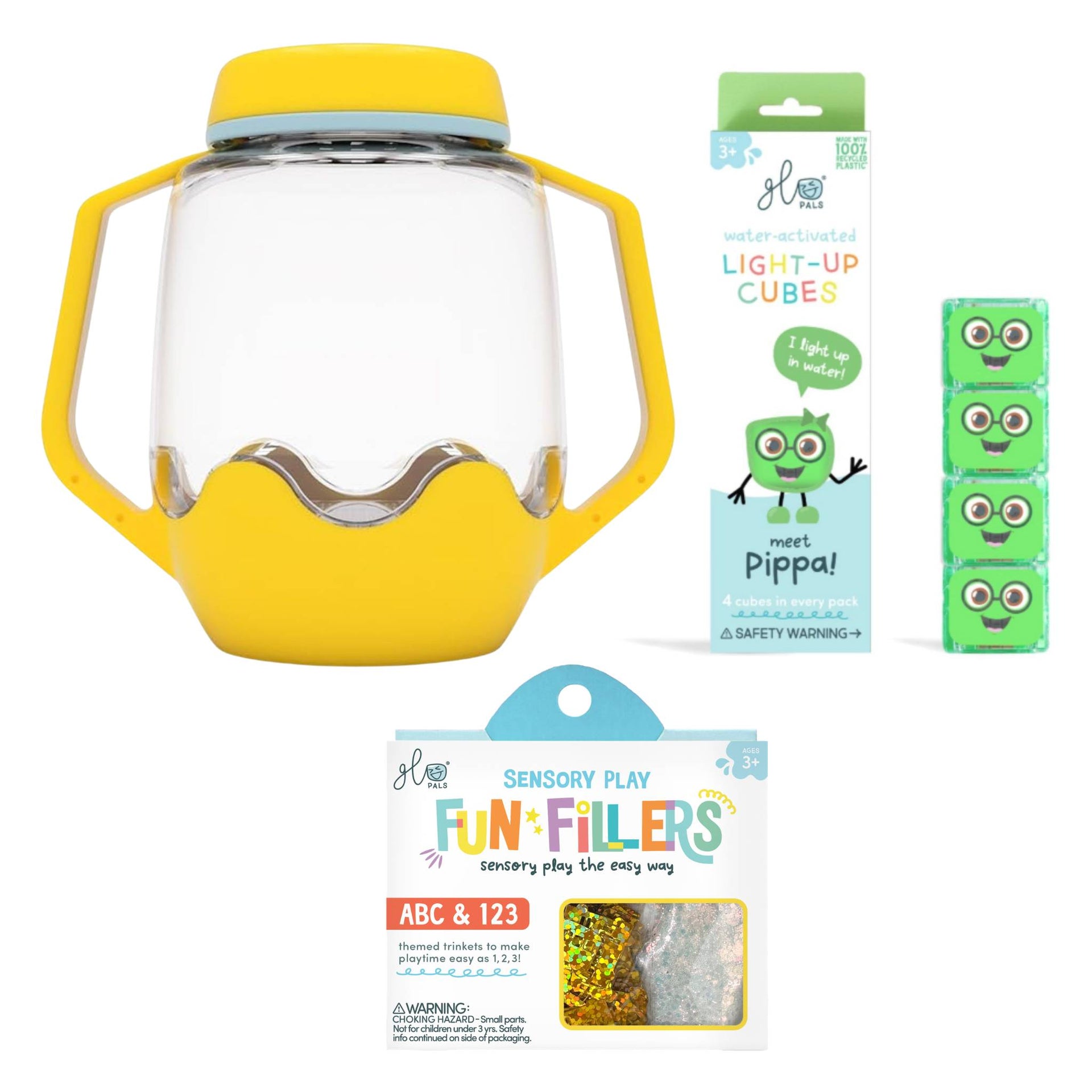 Glo Pals Build Your Own Sensory Jar - Yellow
