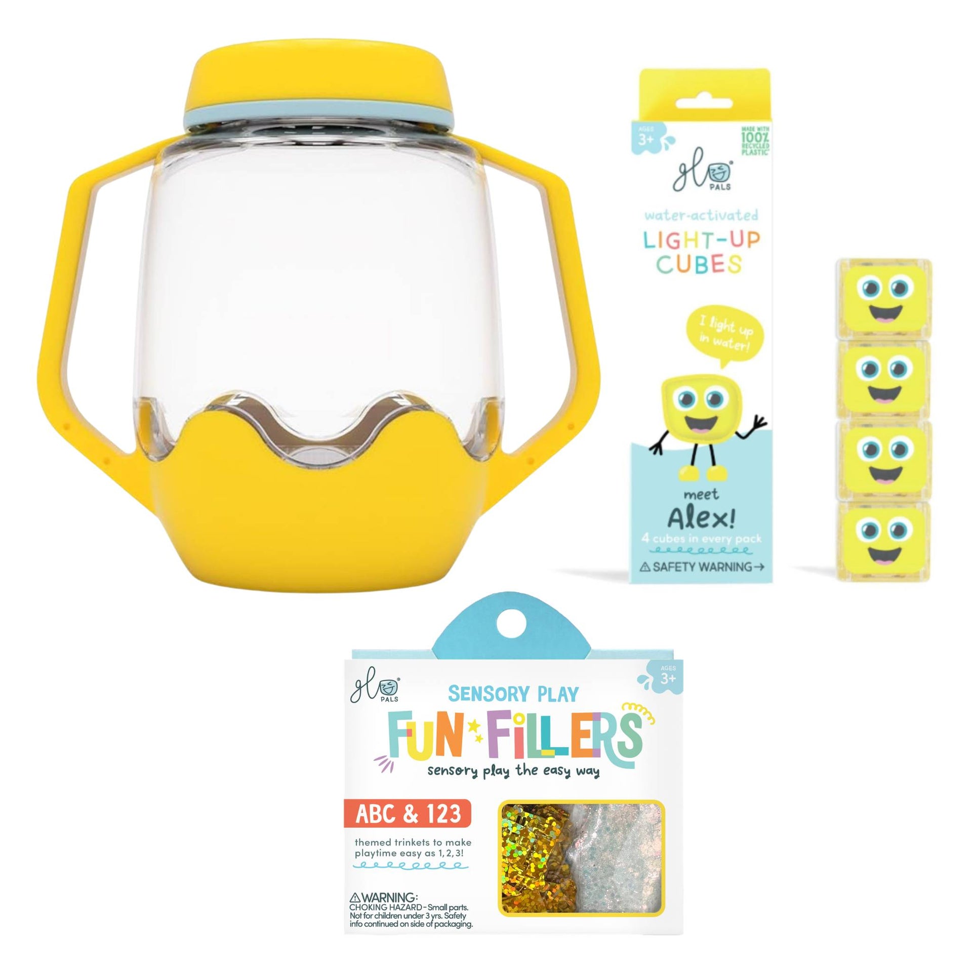 Glo Pals Build Your Own Sensory Jar - Yellow