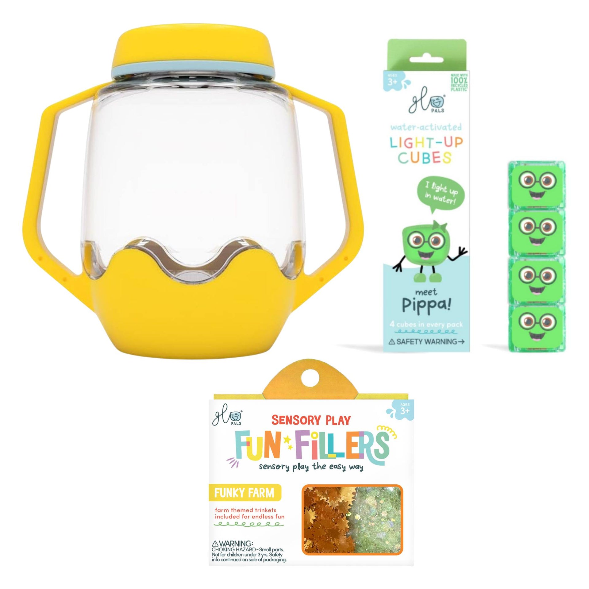 Glo Pals Build Your Own Sensory Jar - Yellow
