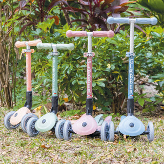 Globber Junior Foldable Lights Ecologic Scooter - Pistachio