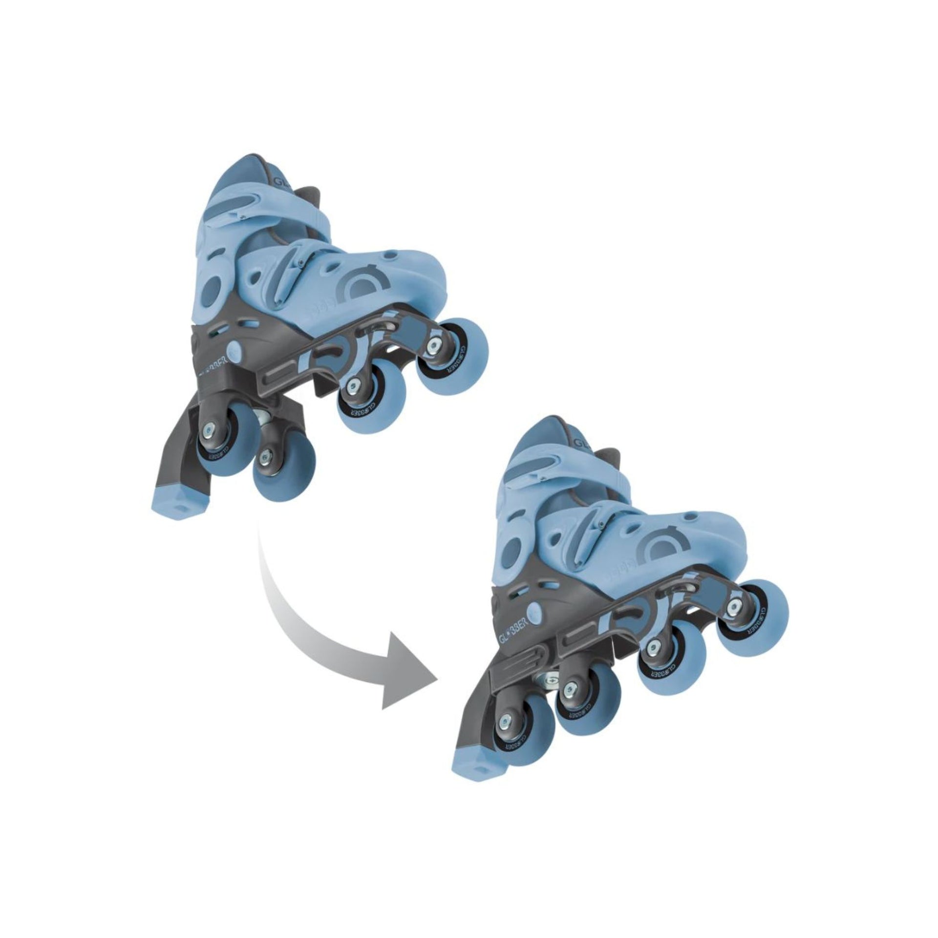 Globber 2 in 1 Learning Skates - Ash Blue