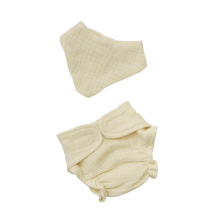 Heless Doll Cloth Nappy and Bib Set