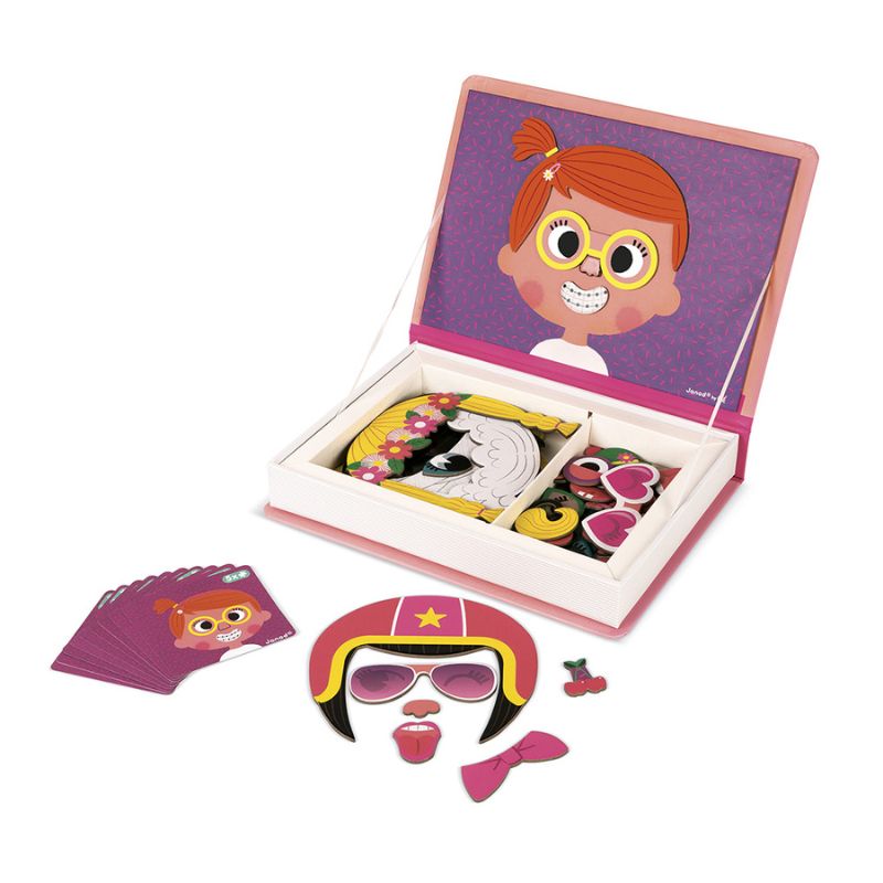 Janod Girl's Crazy Faces Magneti'Book