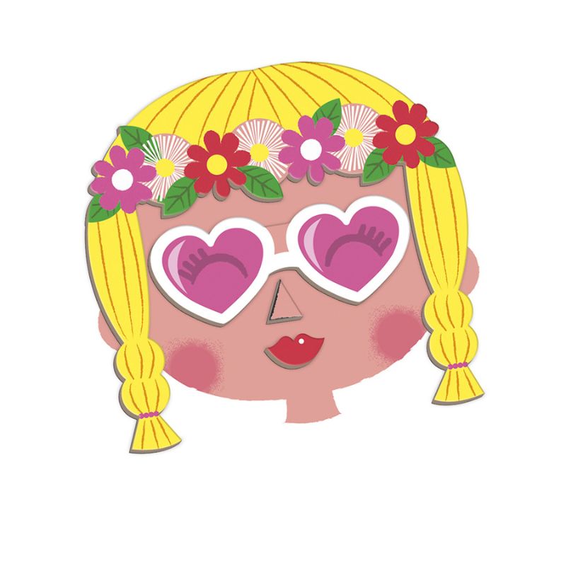 Janod Girl's Crazy Faces Magneti'Book