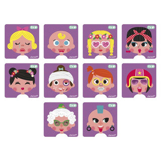 Janod Girl's Crazy Faces Magneti'Book