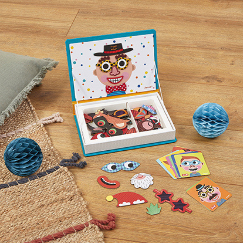Janod Boy's Crazy Faces Magneti'Book