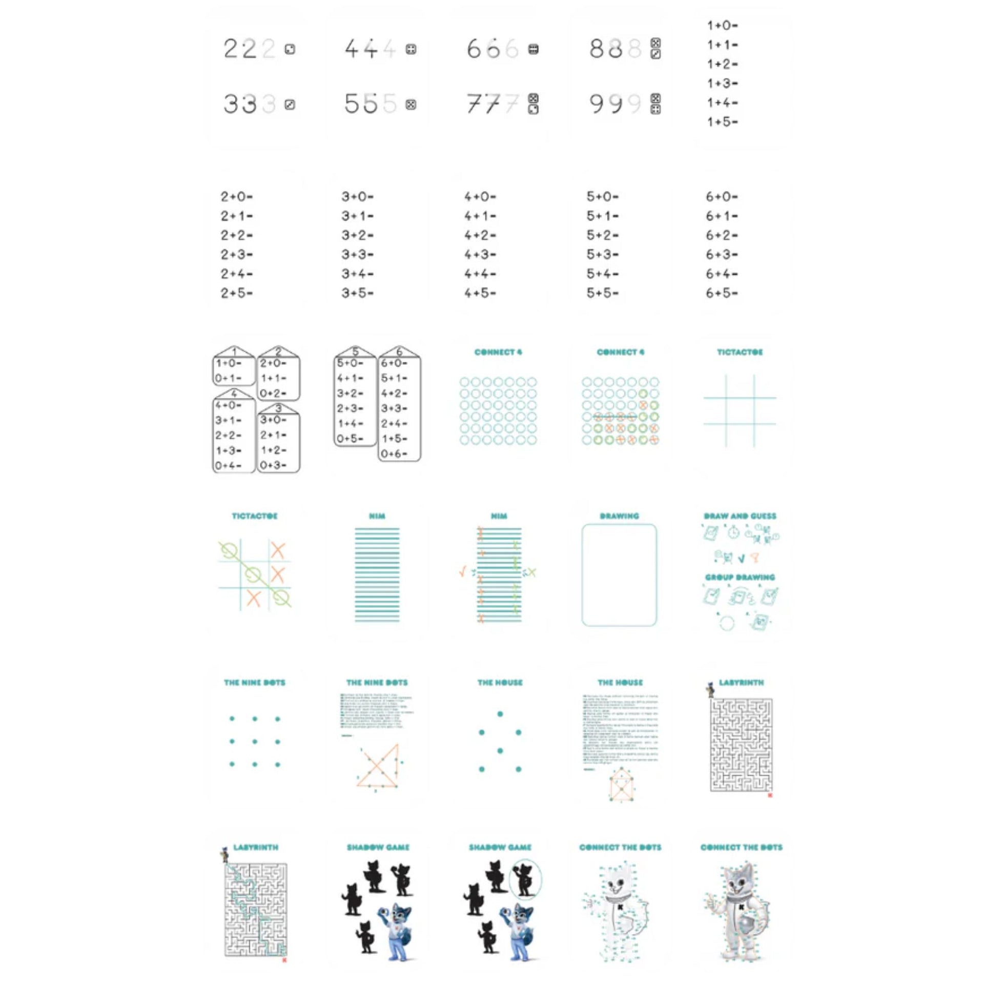 Kidywolf Kidydraw Mini Games & Education Cards