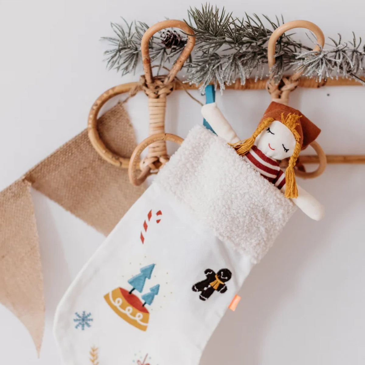 Kikadu Christmas Stocking - Snow Globe