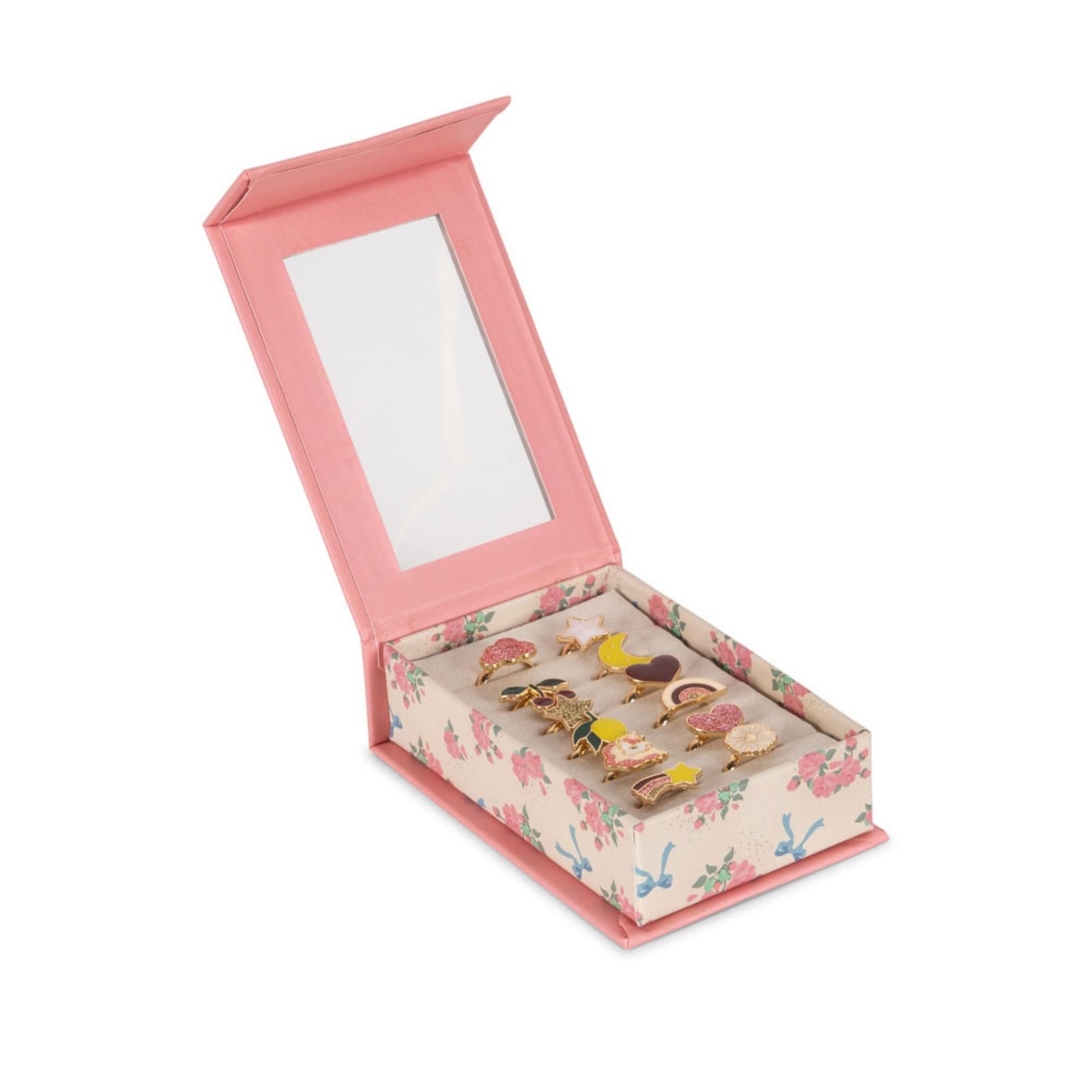 Konges Sløjd 12 Pack Ring Set - Pink Gift Box