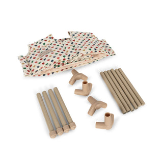 Konges Sløjd Doll Travel Bed - Colourful Hearts
