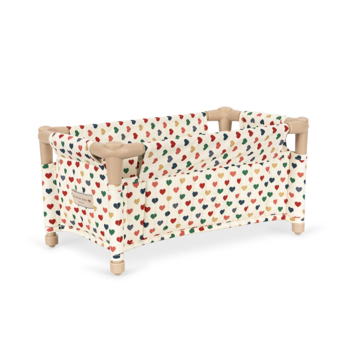 Konges Sløjd Doll Travel Bed - Colourful Hearts