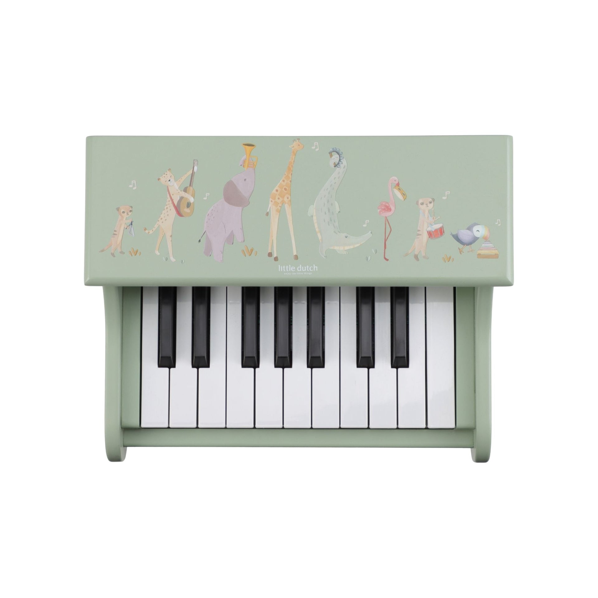 Little Dutch Wooden Piano Green - Safari Friends