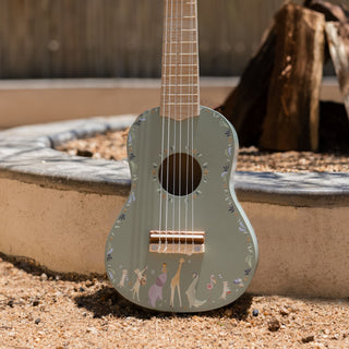 Little Dutch Wooden Green Guitar - Safari Friends