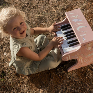 Little Dutch Wooden Piano Pink - Safari Friends