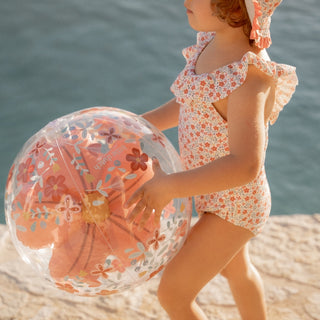 Little Dutch 3D Beach Ball - Pink Flowers