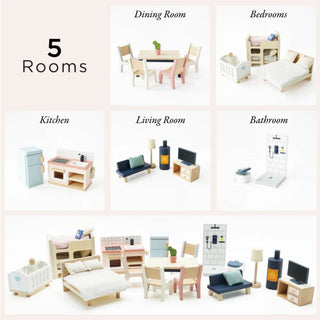 Le Toy Van Complete Dolls House Furniture Set