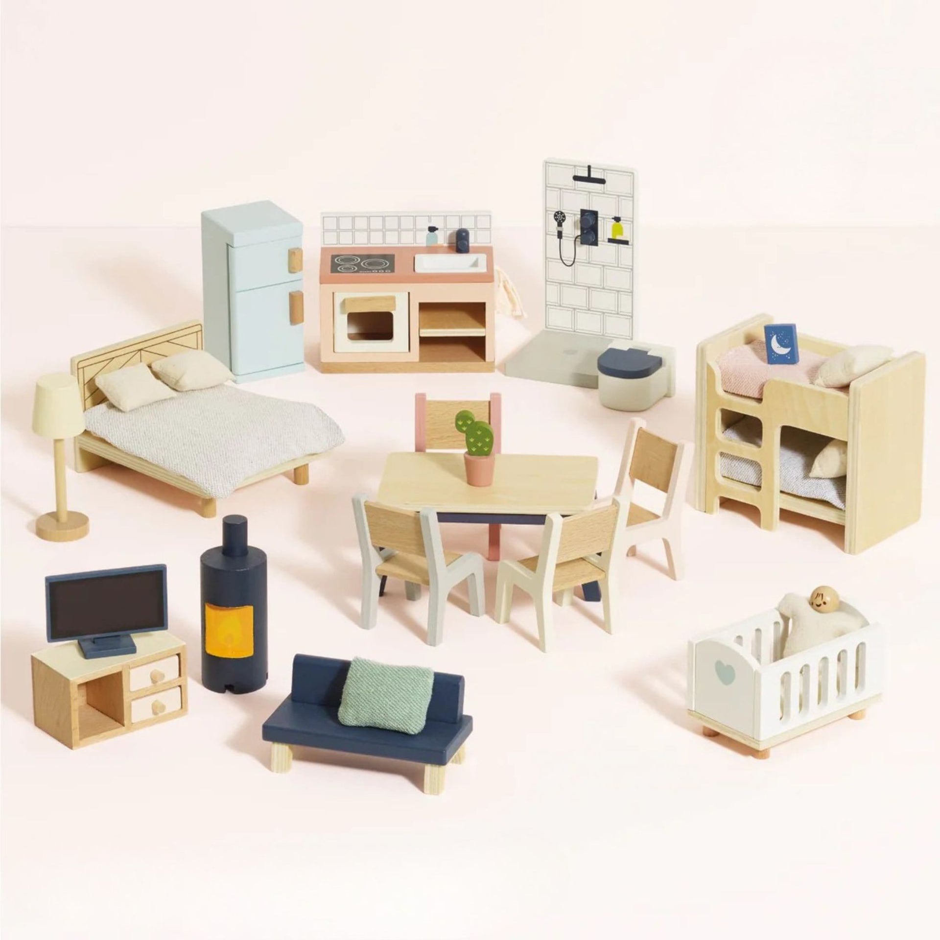 Le Toy Van Roseheart Wooden Dolls House & Furniture