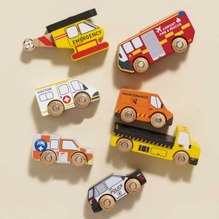 Le Toy Van Emergency Helicopter & Rescue Car Set
