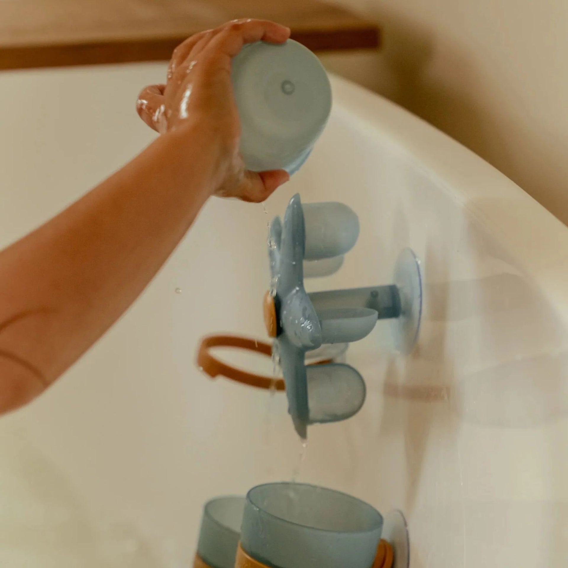 Little Dutch Bath Play Cups - Blue Starfish