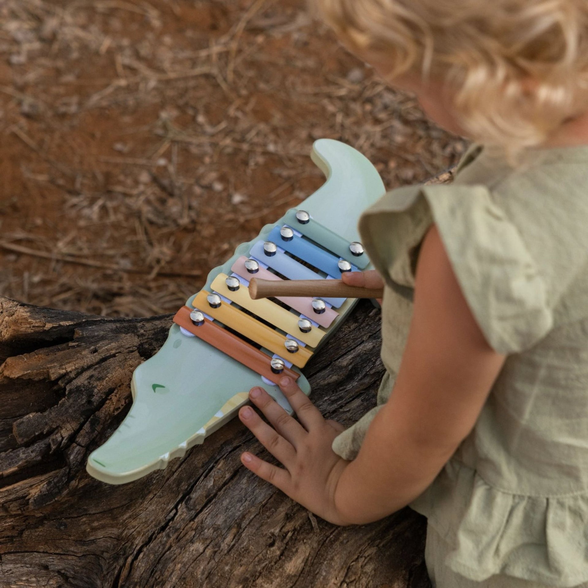 Little Dutch Crocodile Xylophone - Safari Friends