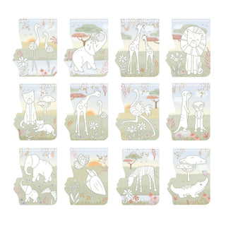 Little Dutch Flamingo Colouring Book - Safari Friends
