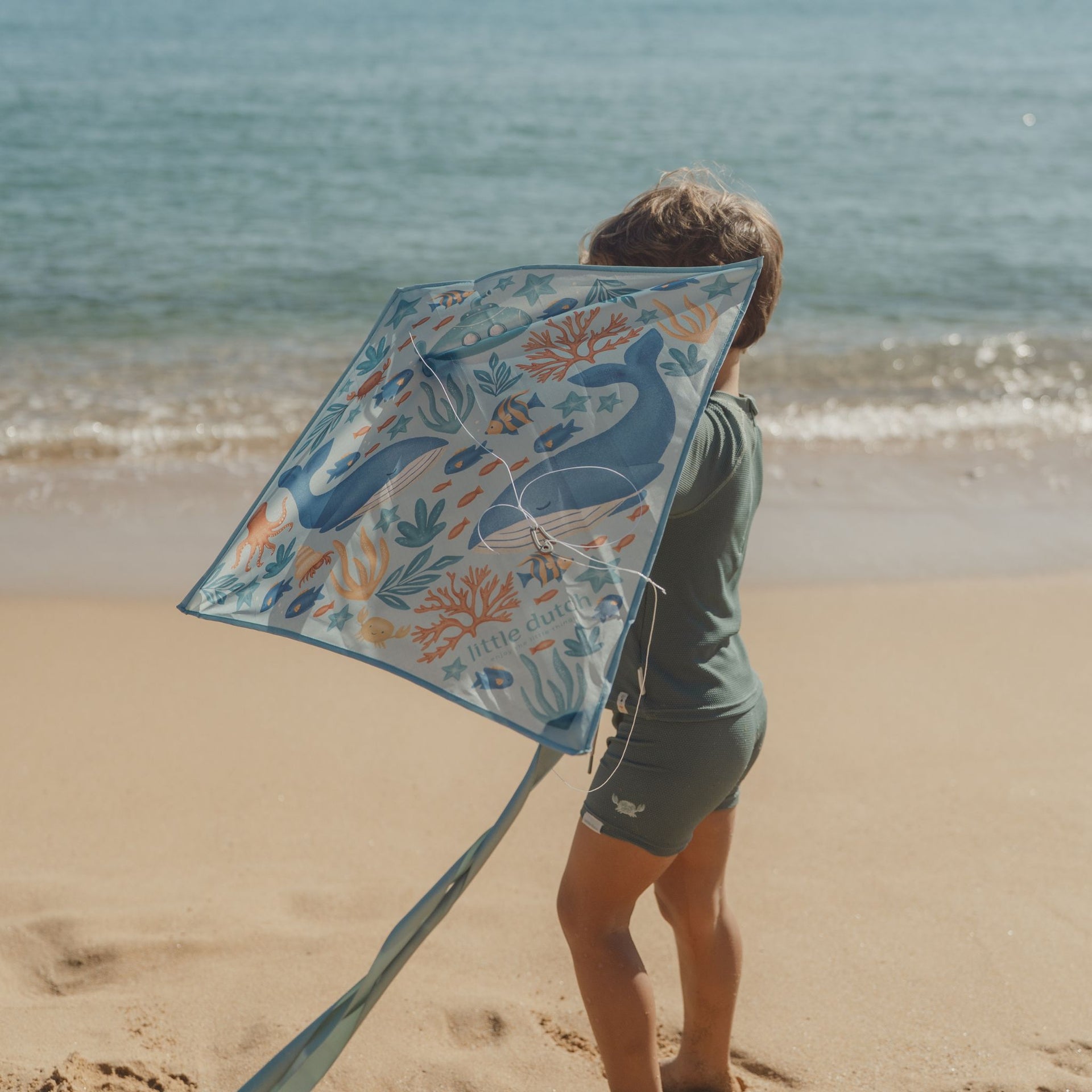 Little Dutch Ocean World Diamond Kite - Blue