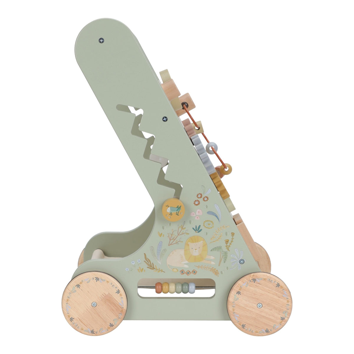 Little Dutch Wooden Baby Activity Walker - Safari Friends