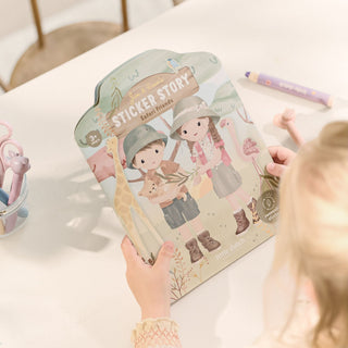 Little Dutch Reusable Sticker Scene Book - Safari Friends