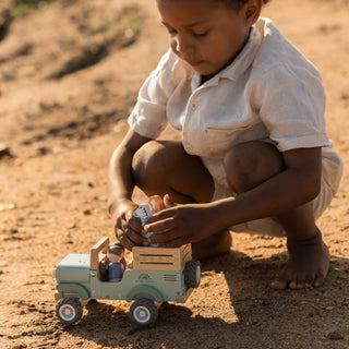 Little Dutch Wooden Safari Jeep With Animals - Safari Friends