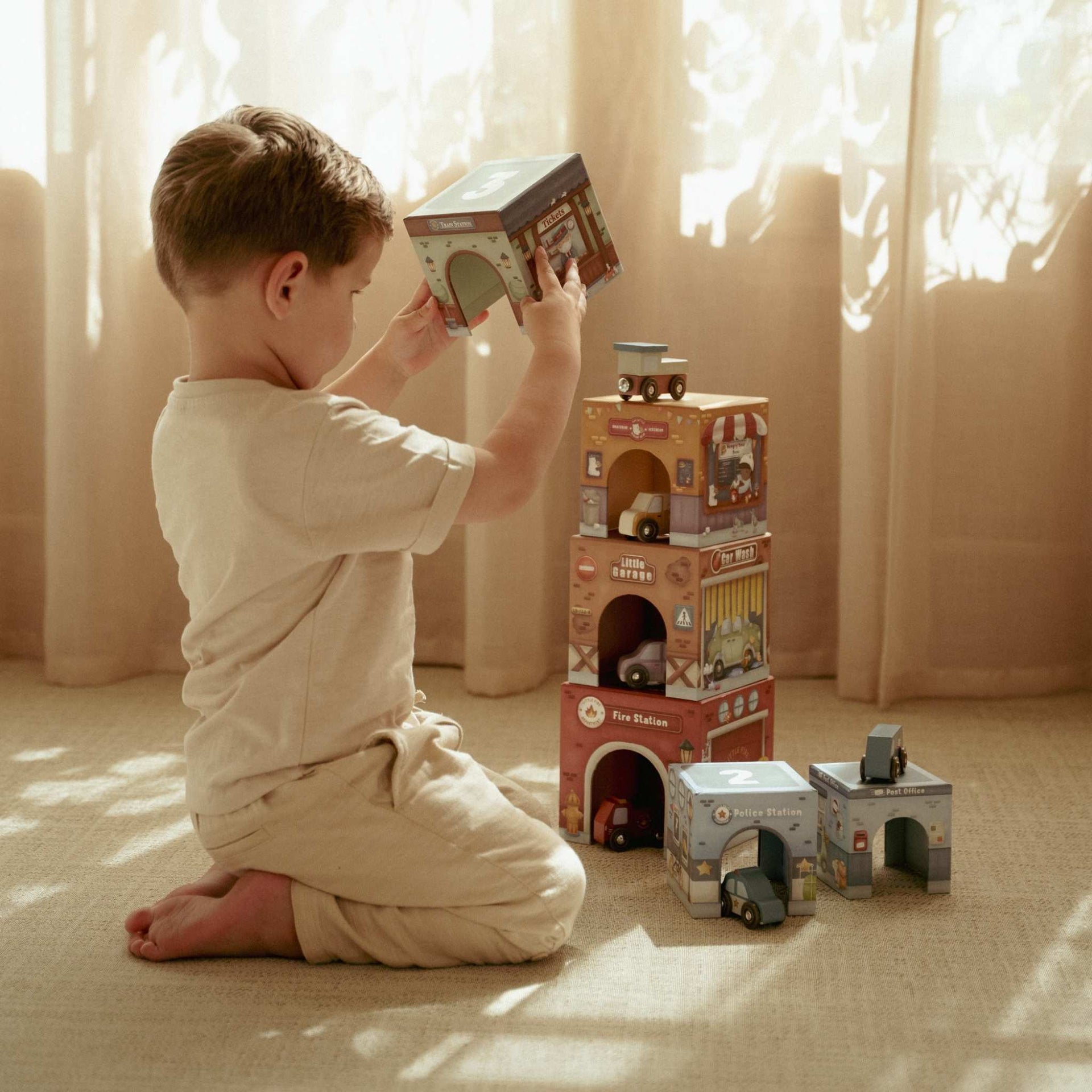 Little Dutch Stacking Blocks With Cars