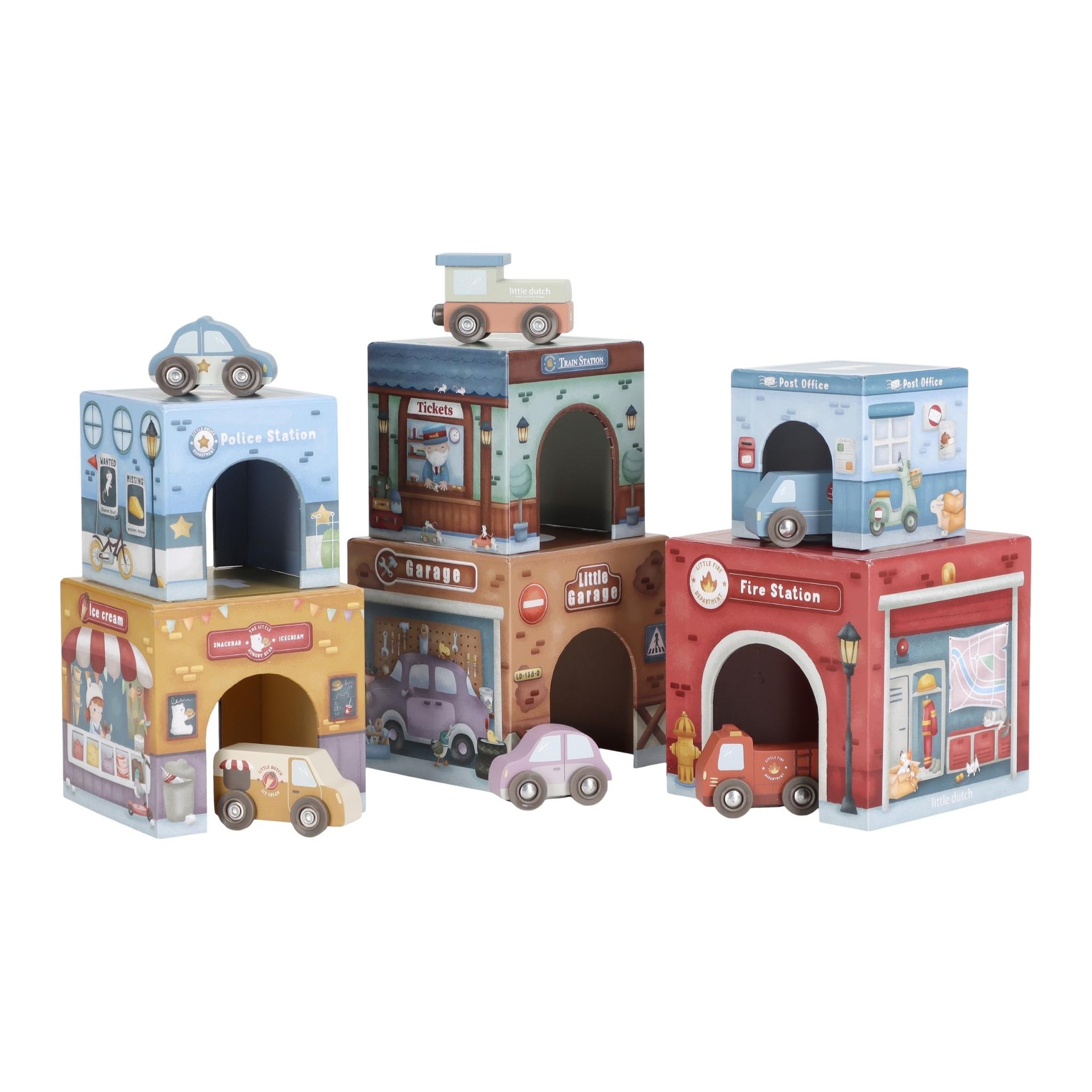 Little Dutch Stacking Blocks With Cars